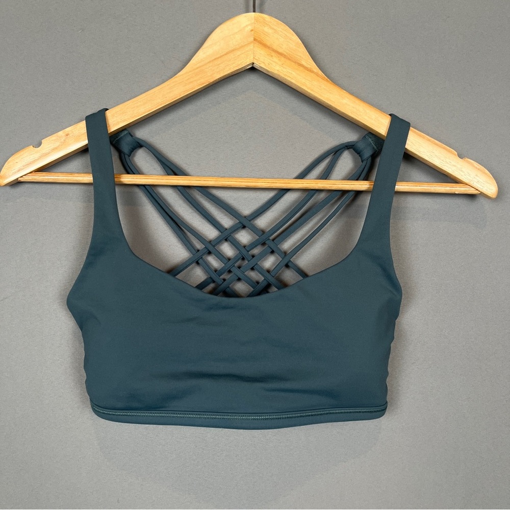 Lululemon Free To Be Wild Bra Teal Shadow Size 6